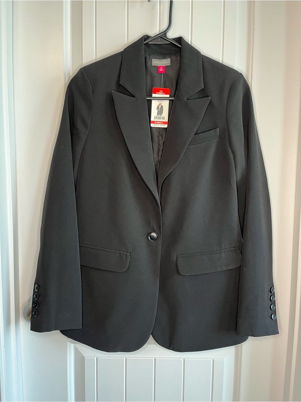 Vince Camuto Black Single-Button Womens Blazer